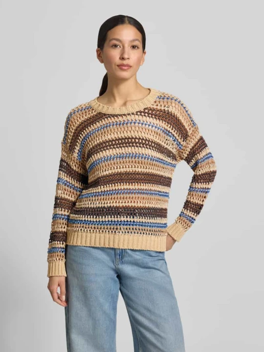 Zdjęcie produktu Sweter o kroju oversized z mieszanki lnu i bawełny model 'DONIRICA' Weekend Max Mara Średniobrązowy