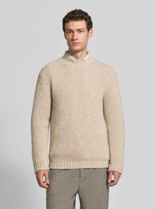 Zdjęcie produktu Sweter o kroju oversized z mieszanki żywej wełny Marc O'Polo Beżowy