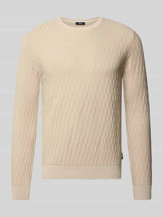 Zdjęcie produktu sweter o kroju regular fit z bawełny model 'Dapher' JOOP! Beżowy