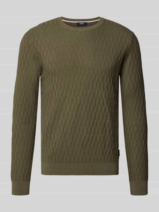 Zdjęcie produktu sweter o kroju regular fit z bawełny model 'Dapher' JOOP! Oliwkowy