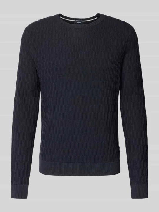 Zdjęcie produktu sweter o kroju regular fit z bawełny model 'Dapher' JOOP! Granatowy