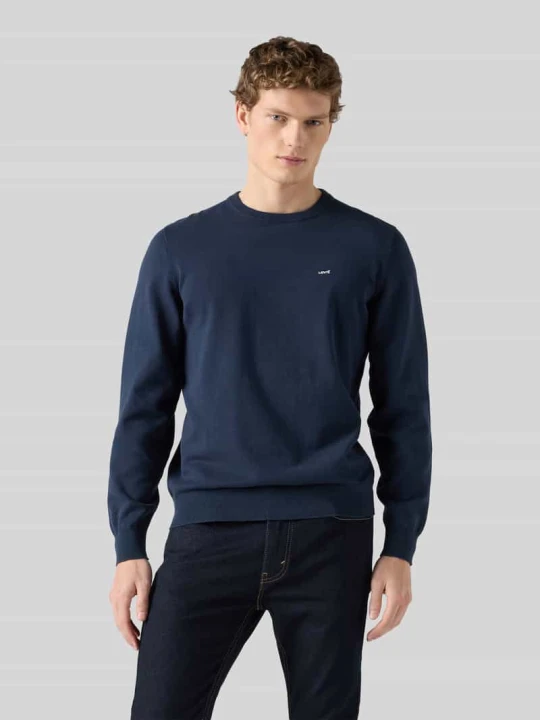 Zdjęcie produktu sweter o kroju regular fit z czystej bawełny Levi's Granatowy