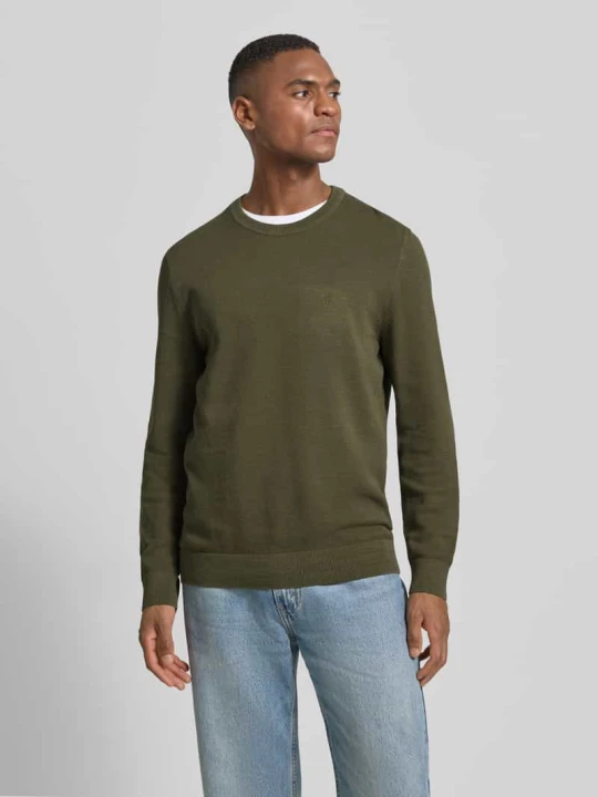Zdjęcie produktu Regular Fit sweter z czystej bawełny Marc O'Polo Oliwkowy