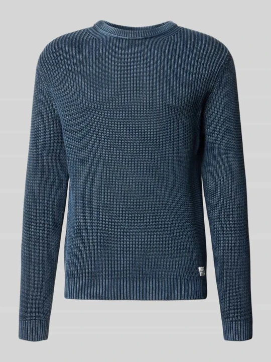 Zdjęcie produktu sweter o kroju regular fit z czystej bawełny model 'DORIAN CREW' Pepe Jeans Jeansowy niebieski