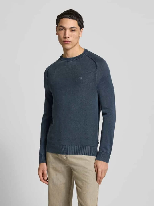 Zdjęcie produktu Sweter o kroju regular fit z czystej bawełny Model 'FLEET' Pepe Jeans Jeansowy niebieski