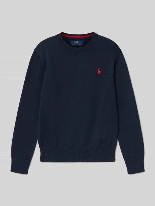 Zdjęcie produktu Regular Fit sweter z czystej bawełny Polo Ralph Lauren Granatowy