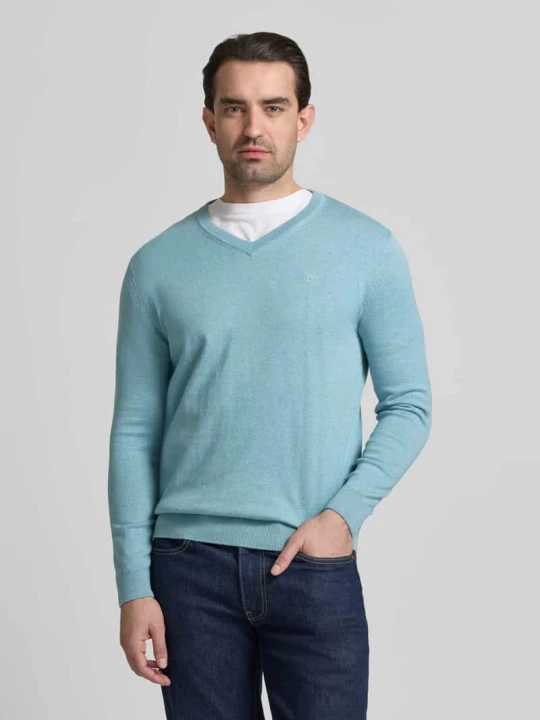 Zdjęcie produktu Regular Fit sweter z czystej bawełny Tom Tailor Niebieski