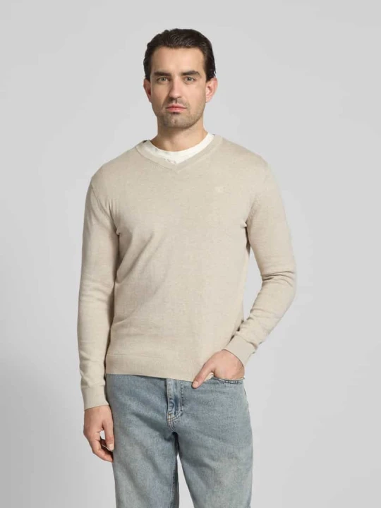 Zdjęcie produktu Regular Fit sweter z czystej bawełny Tom Tailor Beżowy