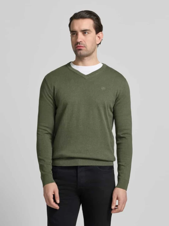 Zdjęcie produktu Regular Fit sweter z czystej bawełny Tom Tailor Oliwkowy