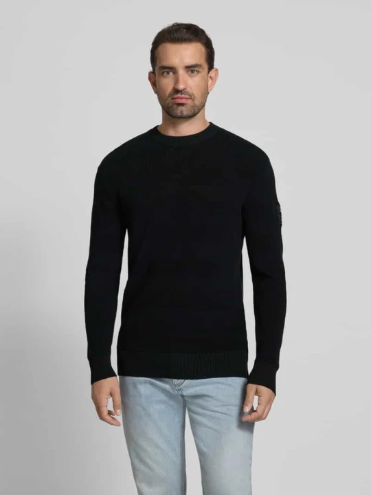 Zdjęcie produktu Sweter o kroju regular fit z czystej bawełny Tom Tailor czarny