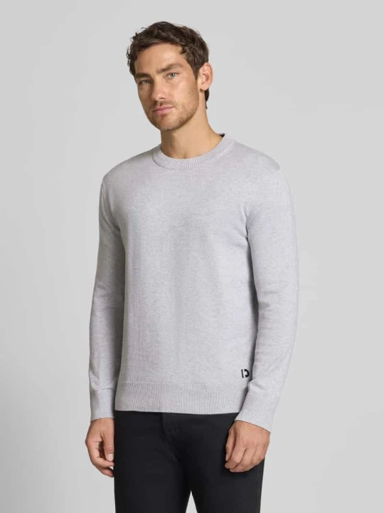 Zdjęcie produktu Sweter o kroju regular fit z czystej bawełny Tom Tailor Jasnoszary melanż