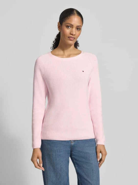 Zdjęcie produktu Regular Fit sweter z czystej bawełny Tommy Hilfiger Różowy