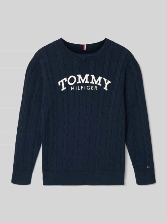 Zdjęcie produktu Regular Fit sweter z czystej bawełny Tommy Hilfiger Granatowy