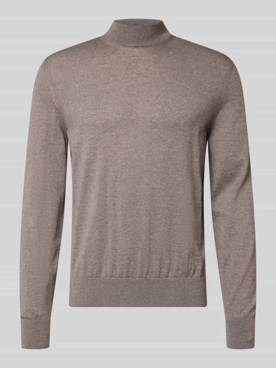 Zdjęcie produktu sweter o kroju regular fit z czystej żywej wełny model 'Bjarno' Boss Beżowy