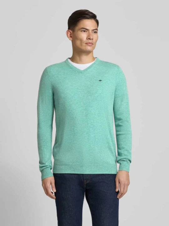 Zdjęcie produktu Regular Fit sweter z mieszanki wełny i kaszmiru model 'Merino' FYNCH-HATTON Trzcinowy