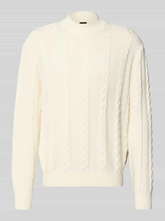 Zdjęcie produktu Sweter o kroju regular fit z dodatkiem żywej wełny Armani Exchange Złamany biały