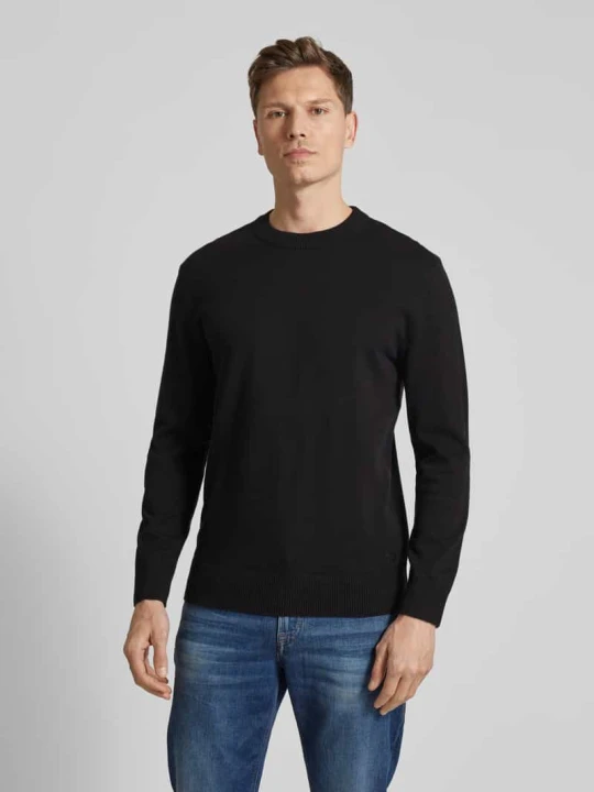 Zdjęcie produktu Sweter o kroju regular fit z dzianiny z bawełny Tom Tailor Czarny