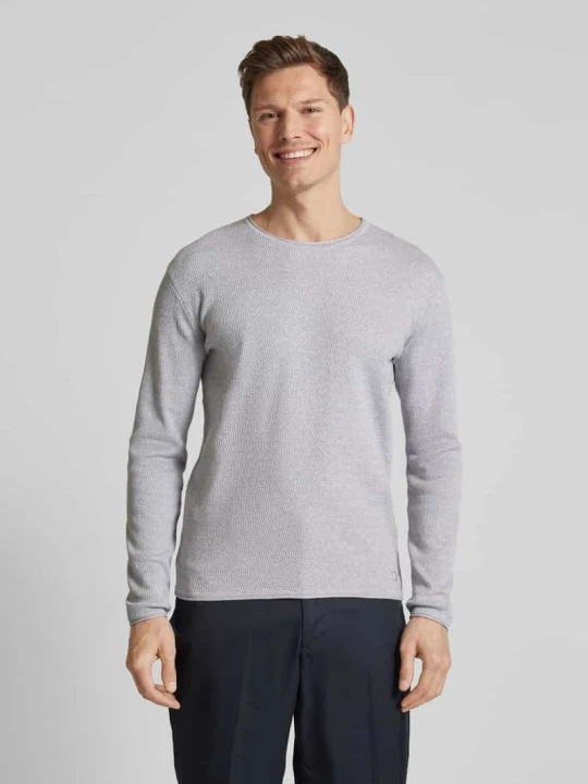 Zdjęcie produktu Sweter o kroju regular fit z dzianiny z bawełny Tom Tailor Jasnoszary