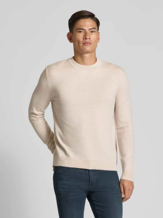 Zdjęcie produktu Sweter o kroju regular fit z dzianiny z czystej wełny merino model ‘TRAY’ Selected Homme Złamany biały