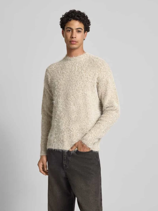 Zdjęcie produktu Sweter o kroju regular fit z dzianiny z dodatkiem wełny z alpaki model ‘NOAH’ Only & Sons Beżowy