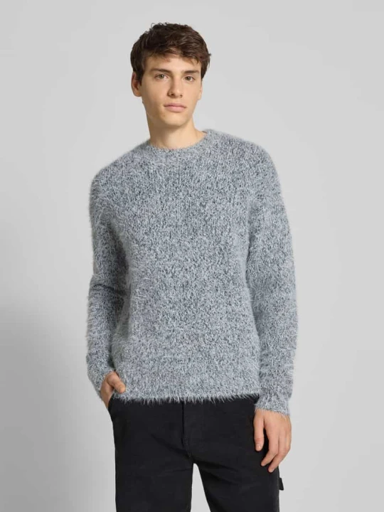 Zdjęcie produktu Sweter o kroju regular fit z dzianiny z dodatkiem wełny z alpaki model ‘NOAH’ Only & Sons Średnioszary melanż