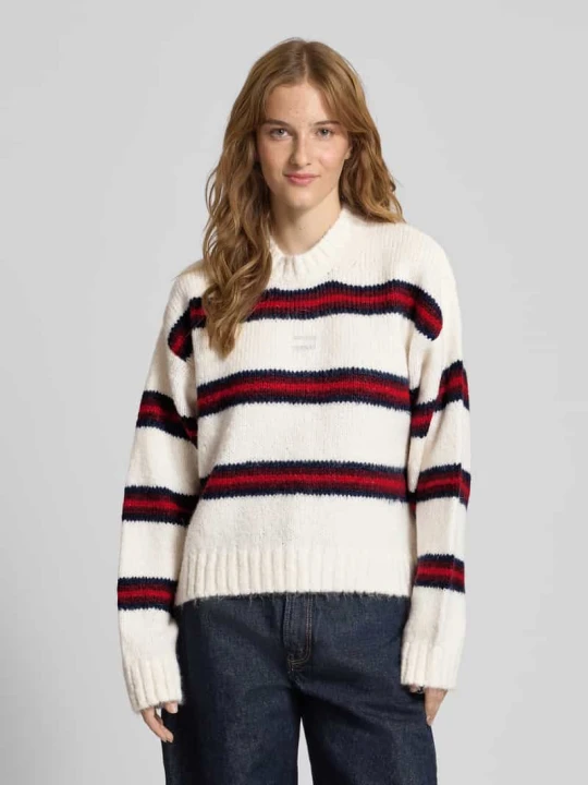 Zdjęcie produktu Sweter o kroju regular fit z dzianiny z dodatkiem wełny z alpaki Tommy Jeans Écru