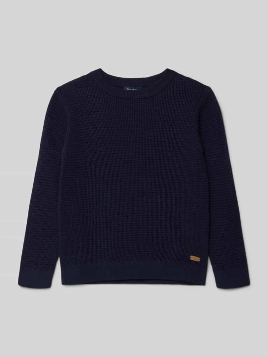 Zdjęcie produktu Sweter o kroju regular fit z imitacji dzianiny BLUE SEVEN Granatowy
