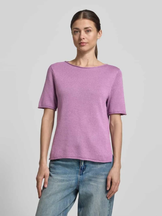 Zdjęcie produktu Sweter o kroju regular fit z mieszanki bawełny i lnu Marc O'Polo Purpurowy