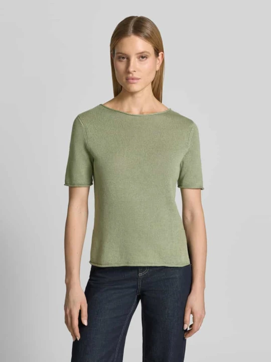 Zdjęcie produktu męski t-shirt w kroju regular fit z mieszanki bawełny i lnu Marc O'Polo Jasnozielony