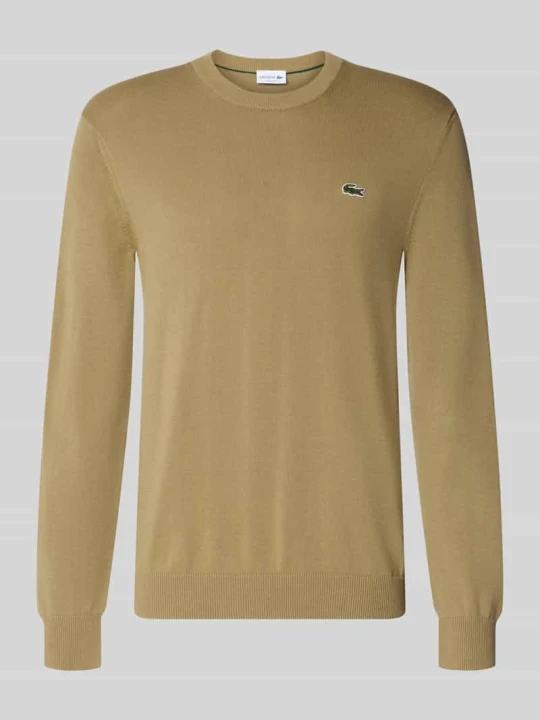 Zdjęcie produktu Sweter o kroju regular fit z mieszanki bawełny Lacoste Beżowy