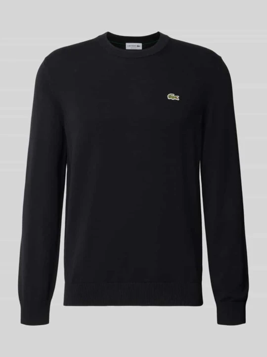 Zdjęcie produktu Sweter o kroju regular fit z mieszanki bawełny Lacoste Czarny
