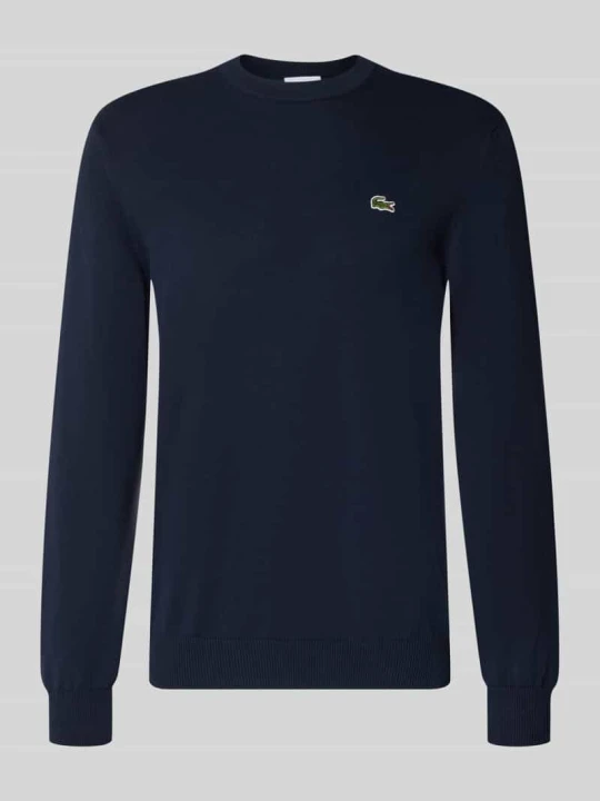 Zdjęcie produktu Sweter o kroju regular fit z mieszanki bawełny Lacoste Granatowy