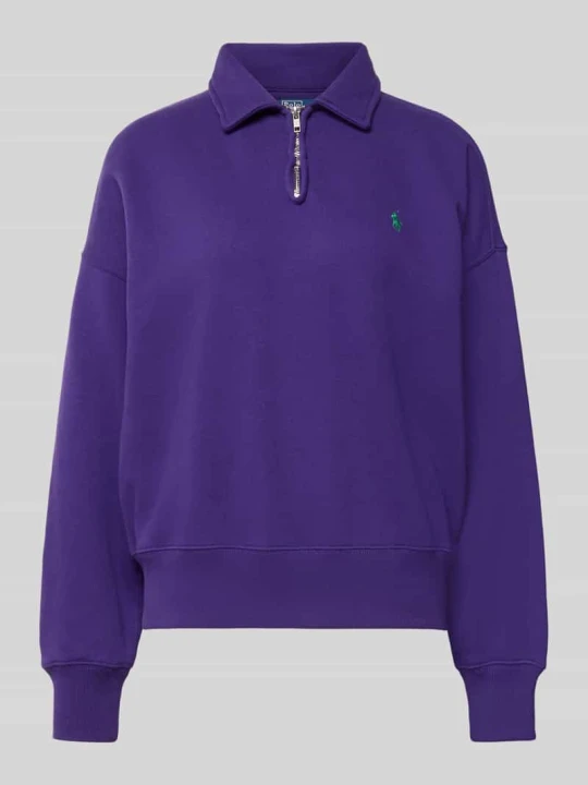 Zdjęcie produktu Sweter o kroju regular fit z mieszanki bawełny Polo Ralph Lauren Fioletowy