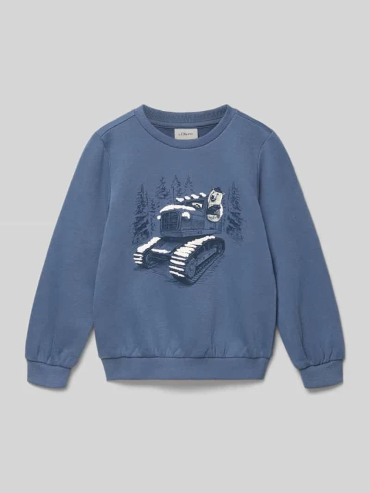 Zdjęcie produktu Bluza o kroju regular fit z mieszanki bawełny s.Oliver Niebieski