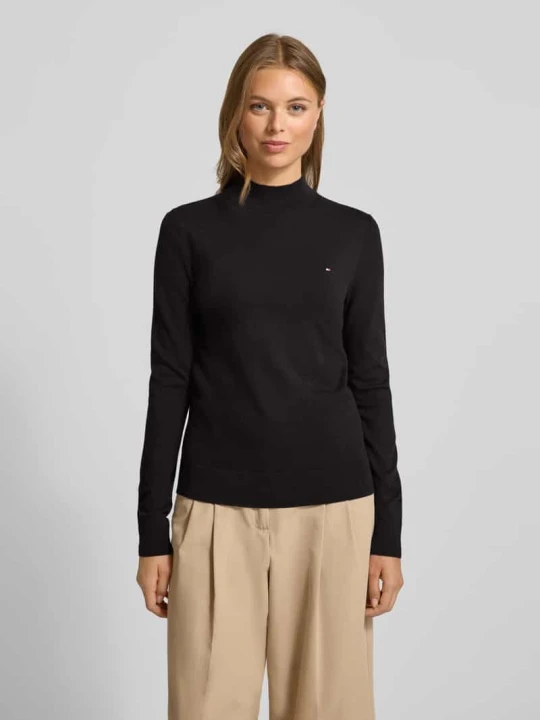 Zdjęcie produktu Sweter o kroju regular fit z mieszanki bawełny Tommy Hilfiger czarny