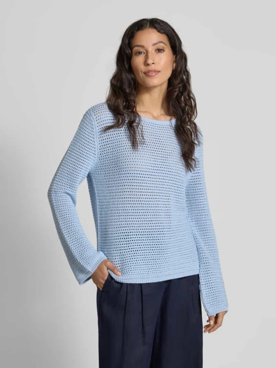 Zdjęcie produktu Sweter o kroju regular fit z mieszanki bawełny Tommy Hilfiger Jasnoniebieski