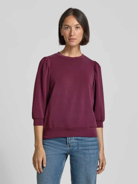 Zdjęcie produktu Bluza o kroju regular fit z mieszanki modalu model „TENNY” Selected Śliwkowy