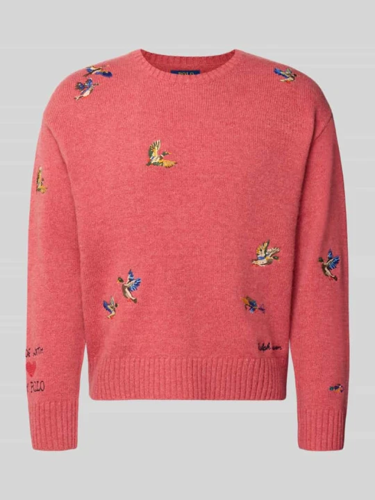 Zdjęcie produktu sweter o kroju regular fit z mieszanki wełny i alpaki Polo Ralph Lauren Mocnoróżowy