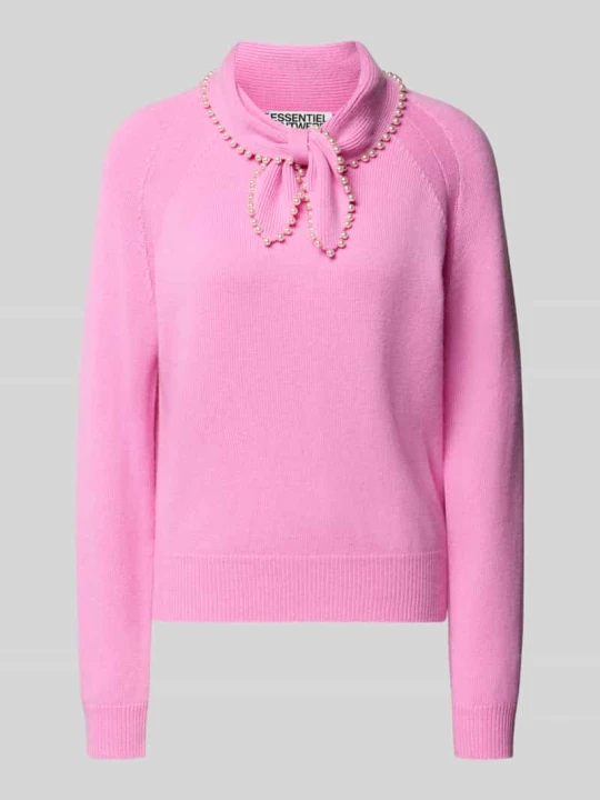 Zdjęcie produktu Sweter o kroju regular fit z mieszanki wełny i kaszmiru model 'KASA' Essentiel Antwerp Różowy