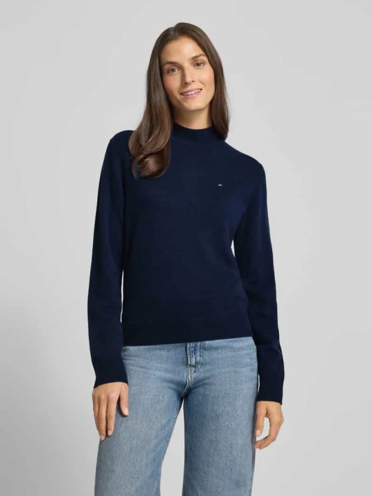 Zdjęcie produktu Sweter o kroju regular fit z mieszanki wełny i kaszmiru Tommy Hilfiger Granatowy