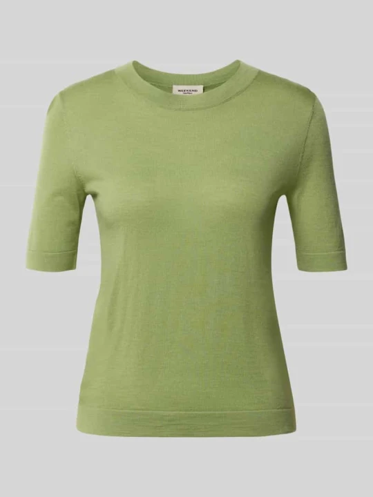 Zdjęcie produktu Sweter o kroju regular fit z mieszanki wełny, jedwabiu i kaszmiru model 'TAPIOCA' Weekend Max Mara Zielony