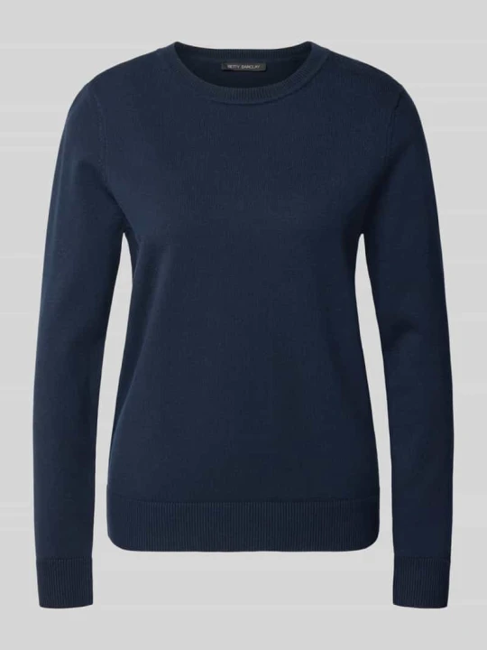 Zdjęcie produktu sweter o kroju regular fit z mieszanki wiskozy model 'LT NOVEMBER' Betty Barclay Granatowy