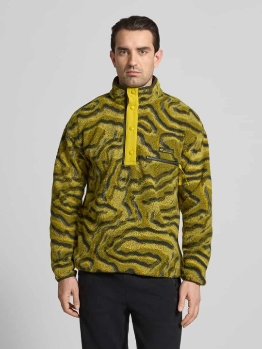 Zdjęcie produktu Sweter w kroju regular fit z naszywką z logo Columbia Oliwkowy