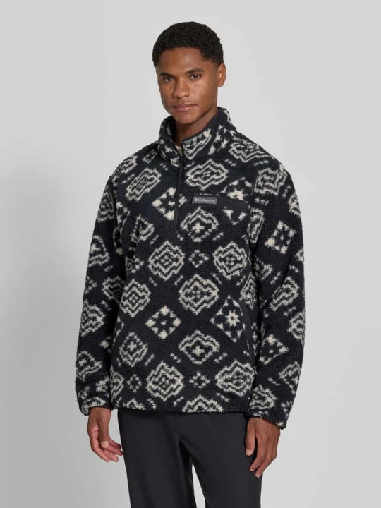 Zdjęcie produktu sweter o kroju regular fit z naszywką z logo Columbia Czarny