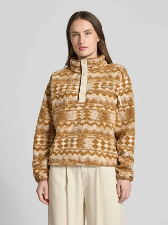 Zdjęcie produktu Sweter o kroju regular fit z naszywką z logo Model 'Helvetia' Columbia Beżowy