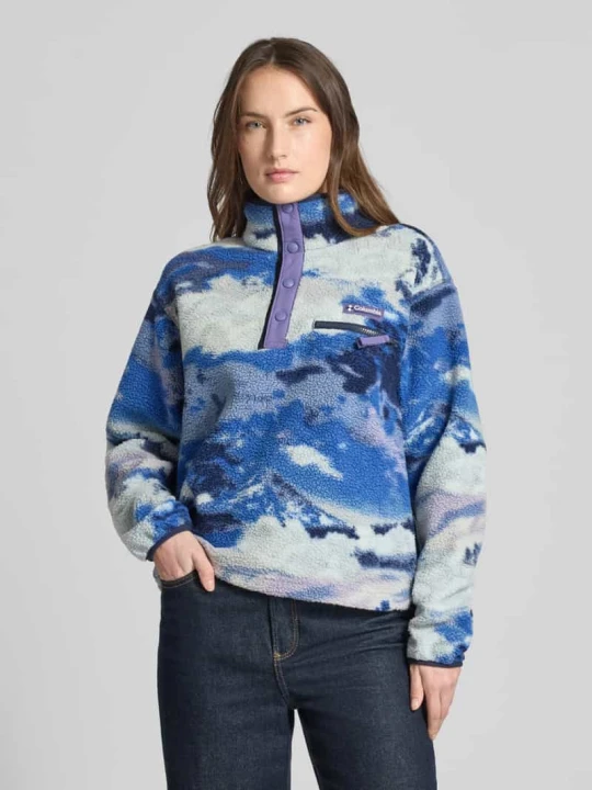Zdjęcie produktu Sweter o kroju regular fit z naszywką z logo Model 'Helvetia' Columbia Niebieski