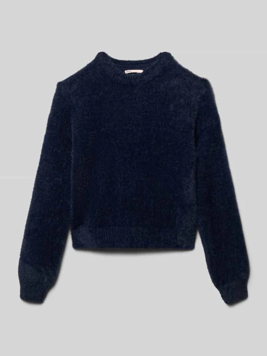 Zdjęcie produktu Sweter o kroju regular fit z obniżonymi ramionami model ‘NEWPIUMO’ Only Granatowy