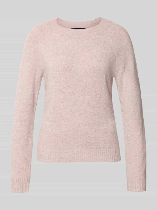 Zdjęcie produktu sweter o kroju regular fit z okrągłym dekoltem model 'DOFFY' Vero Moda Brudnoróżowy