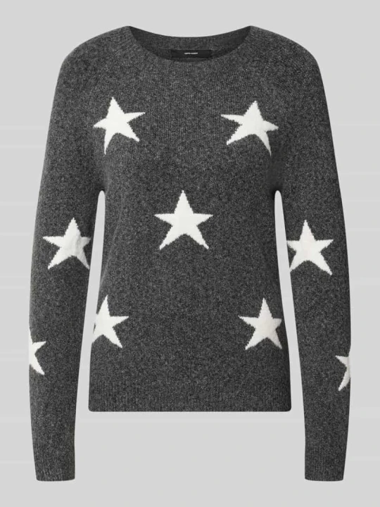 Zdjęcie produktu sweter o kroju regular fit z okrągłym dekoltem model 'DOFFY' Vero Moda Ciemnoszary