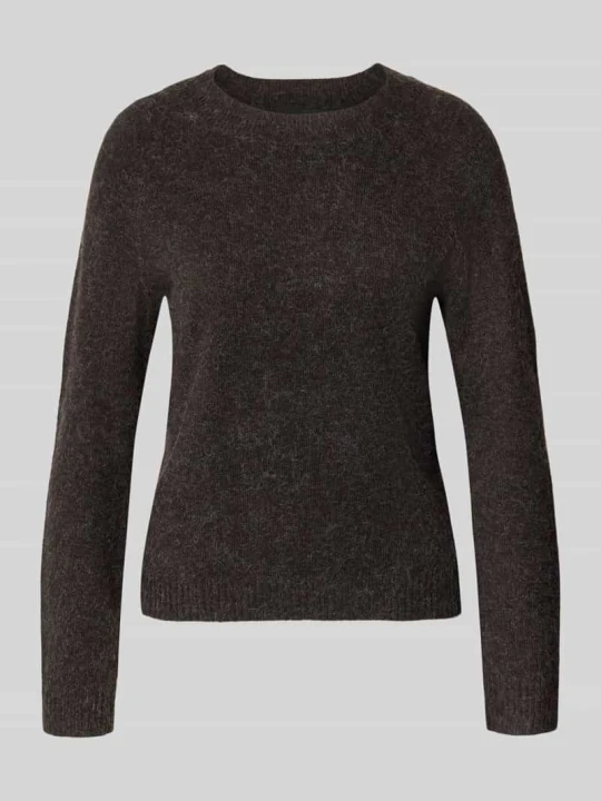 Zdjęcie produktu sweter o kroju regular fit z okrągłym dekoltem model 'DOFFY' Vero Moda Czekoladowy